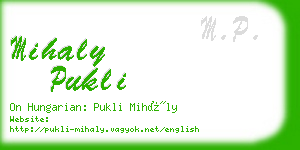 mihaly pukli business card